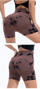 High-Waisted Seamless Tie-Dye Butt Lift Leggings for Women