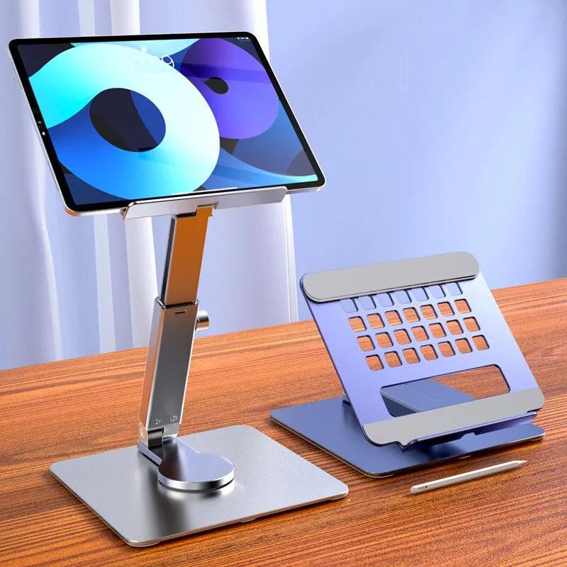 Aluminum Tablet Stand: 360° Rotating Desk Mount for iPad Pro  ourlum.com   