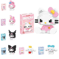 Sanrio Kuromi My Melody Building Block Set: Cute Anime Toy Kit for Fans