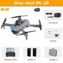  P15 Drone Pro: 8K Dual Camera Quadcopter for Extended Flight Time  ourlum.com Grey Dual 8K-2B  