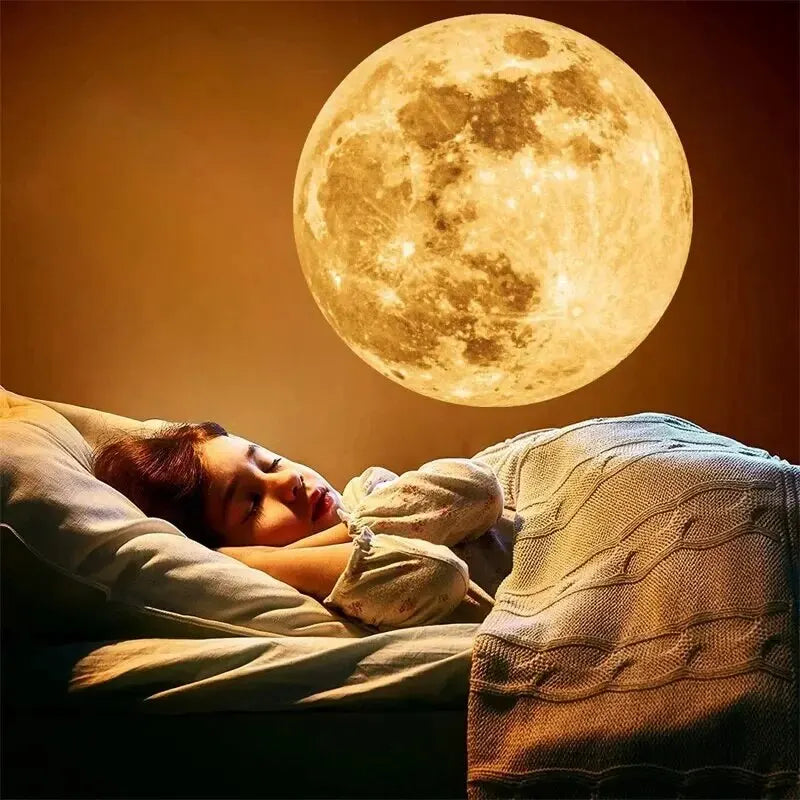 Moon Lamp Projector Night Light Romantic Moon Atmosphere Projector For Moon Fantasy Lovers Couples Selfie Bedroom Decor Gift  ourlum.com   