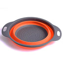 Portable Folding Silicone Strainer Bowl for Camping Use