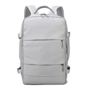 Travel Backpack for Women: Stylish Waterproof Bag with USB Charging  ourlum.com Grey  