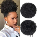 Afro Puff Ponytail Voluminous Ombre Honey Blonde Extension