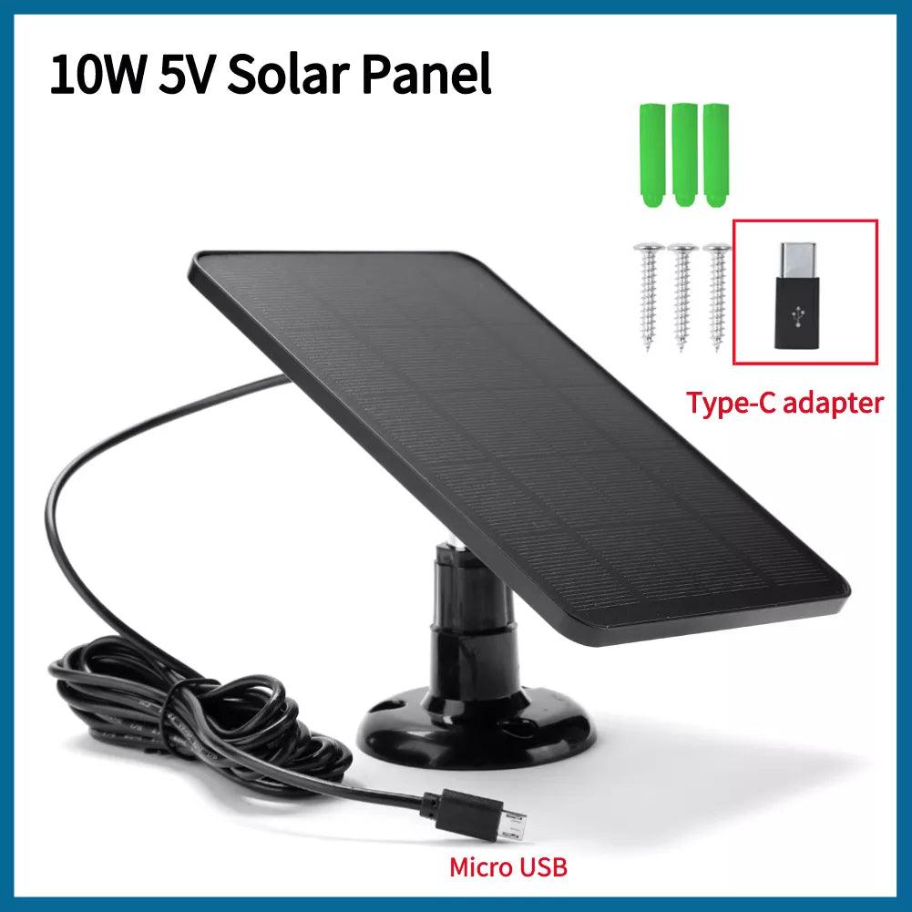 Solar Panel Charger for Security Camera and Small Home Light System  ourlum.com   