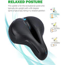 Waterproof Memory Foam Bike Seat with LED Taillight Comfort