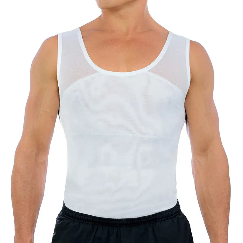 Men's Compression Shapewear Vest to Conceal Gynecomastia & Slim Your Body