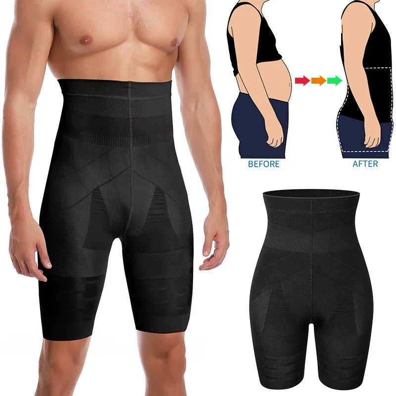 High Waist Slimming Shapewear Shorts for Men - Tummy Control & Comfort