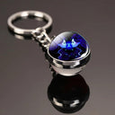 Zodiac Glass Ball Constellation Keychain - Unique Astrology Design  ourlum.com Gemini luminous  