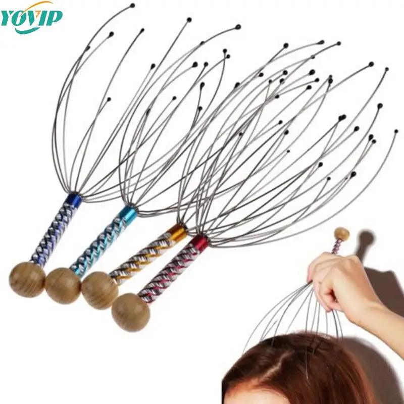 Body Head Massage Device Relaxation Octopus Scalp Massager Instrument Scratcher Relieves Tension Health Care Tools Random  ourlum.com Default Title  