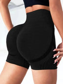 High-Waisted Women's Yoga Shorts for Fitness Gym Running