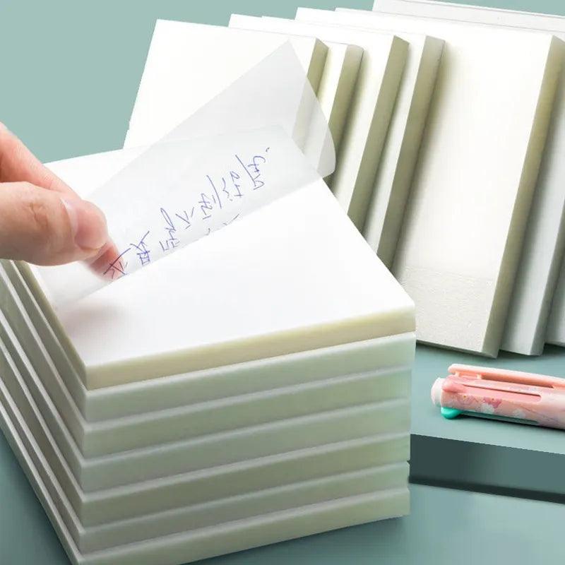 50 Sheets Transparent PET Waterproof Sticky Note Pads for School and Office Org Needs  ourlum.com   