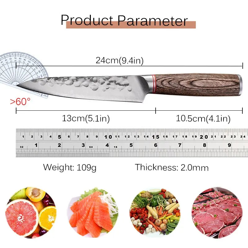 5.5-Inch Stainless Steel Paring Knife - Versatile Utility Knife for Fruits, Tomatoes, and Steaks