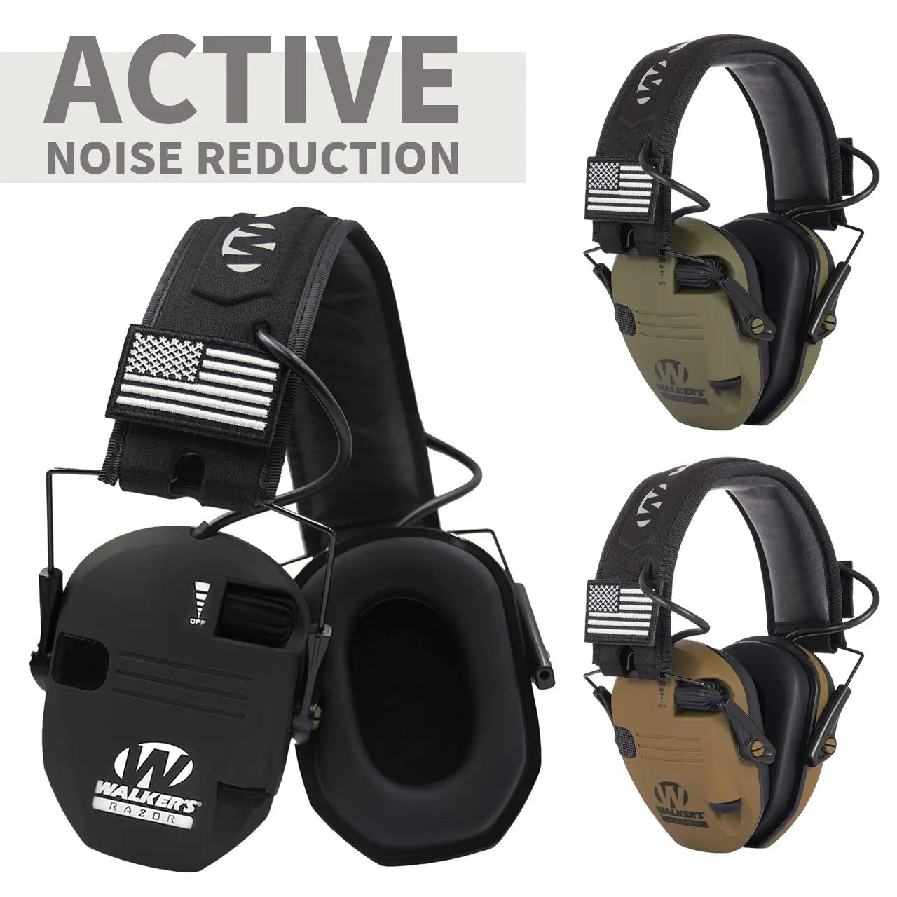 Earmuff Active Headphones for Walkers Slim Shooting Electronic Hearing Protection Ear Protect Noise Reduction Foldable Headphone