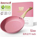 Nonstick Eco-Friendly Frying Pan with Woodgrain Handle