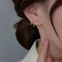 Chic Korean Claw Stud Earrings with Irregular Pearls