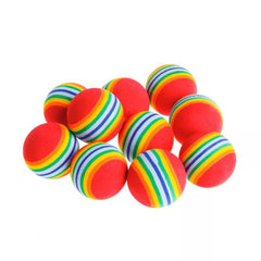 Rainbow EVA Ball Toy: Interactive 3-in-1 Play Fun for Cats and Dogs