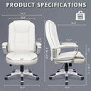 Office Desk Chair High Back Computer Chair Ergonomic White