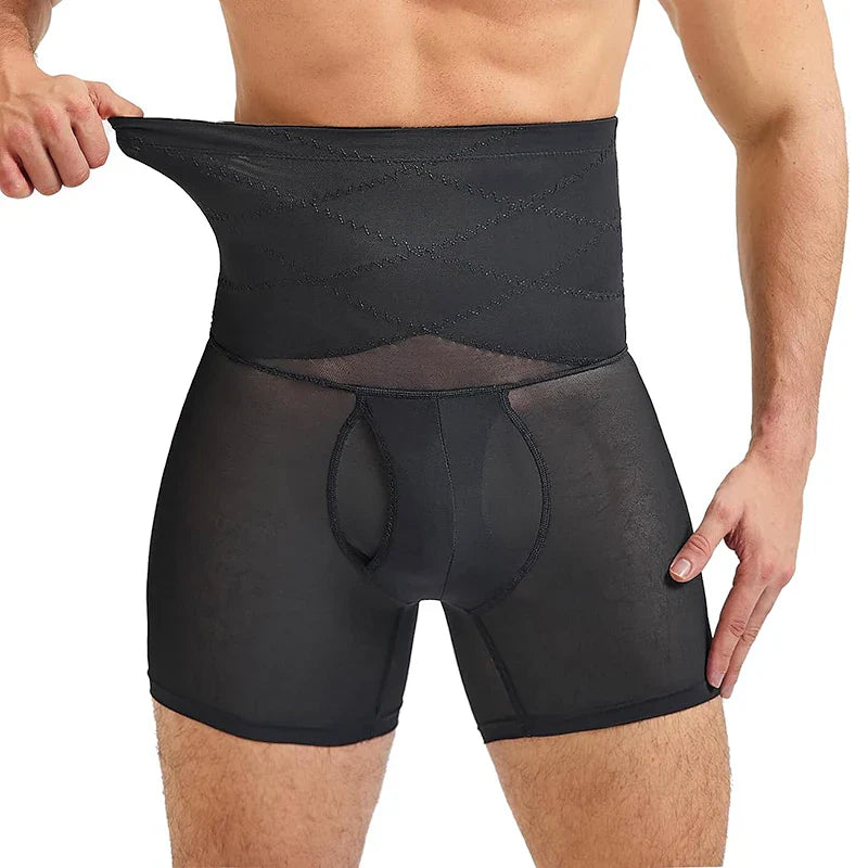 High Waist Compression Shapewear Shorts for Men - Slimming & Seamless Underwear