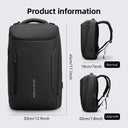 Stylish Waterproof Business Backpack for Men with USB Charging