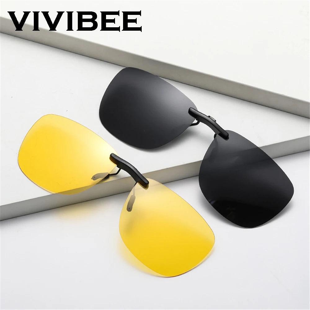 Polarized Clip-On Sunglasses with UV400 Protection for Men and Women - Night Vision Outdoor Eyewear