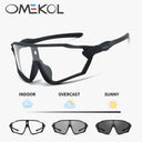 OMEKOL Brand New Photochromic Cycling Sunglasses Men Women