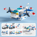 City Vehicles Building Blocks Set for Creative Kids: Construct Fire Car, Police Truck, Crane, Tank, Helicopter Bricks.  ourlum.com 8732-5  