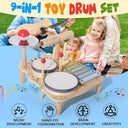 Wooden Xylophone Drum Set For Toddlers Montessori Toys