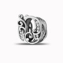 925 Sterling Silver Zircon Vine 26 Letters Pendants Bead