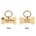 Personalized Stainless Steel Pet Tags: Customizable, High-Quality, Anti-lost, Unique Design  ourlum.com gold-2 40X21MM 