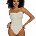 Off Shoulder Tummy Control Bodysuit Shapewear - Slimming Thong Corset for Women