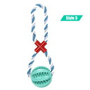 Dog Treat Balls Interactive Rope Rubber Toys for Small Dogs