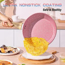 Nonstick Eco-Friendly Frying Pan with Woodgrain Handle