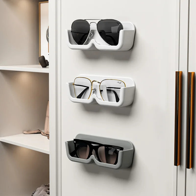Wall-Mounted Glasses Organizer with Secure Holder - Easy Installation & Space-Saving Eyewear Storage  ourlum.com   
