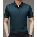 High End Mulberry Silk Men Short Sleeve Business Shirt