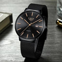 LIGE Men's Ultra Thin Fashion Watch Stylish Quartz Elegance