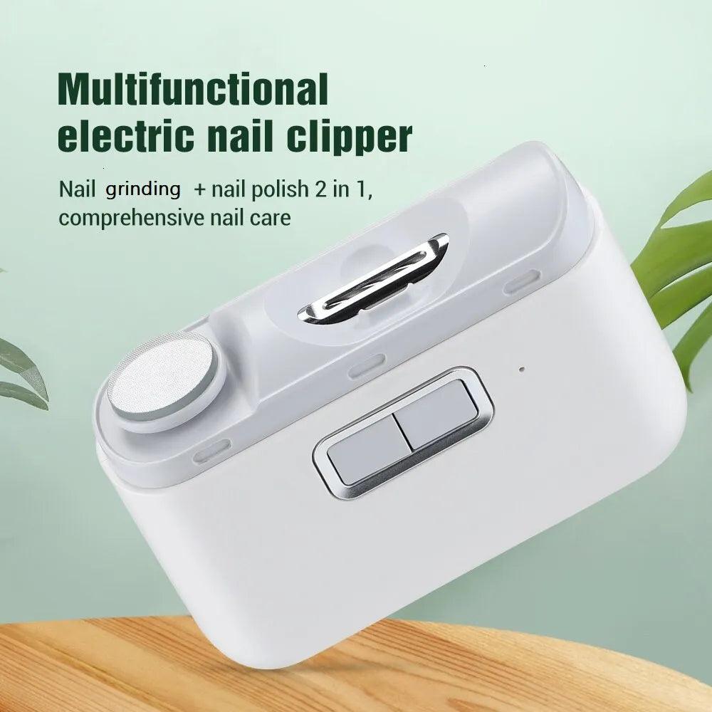 Intelligent Automatic Electric Nail Clipper Multifunction Nail Grinder Nail Polishing USB Charging  ourlum.com   