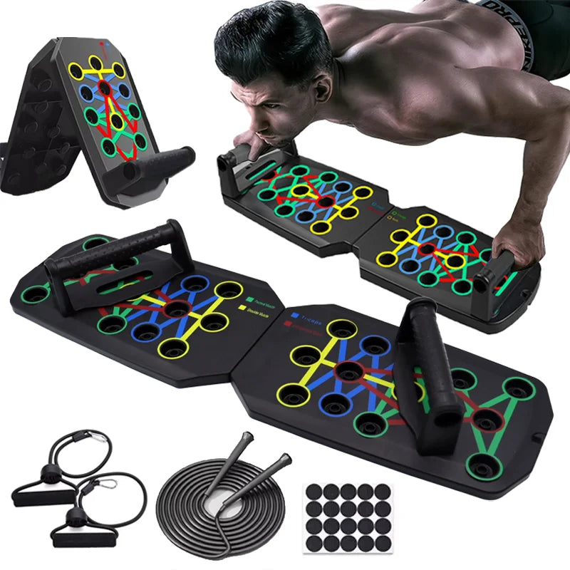 Multifunctional Portable Push-up Board Set for Full Body Strength Training