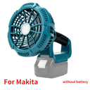 Cordless Jobsite Fan With LED Light For Makita Bosch DeWalt Milwaukee