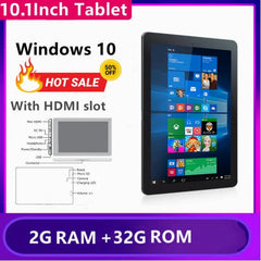 10.1'' Windows 10 Tablet with Intel Atom X5-Z8350, 2GB RAM, 32GB Storage & HDMI - RCA03 PC