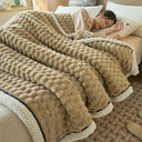 Winter Warm Blanket Skin-Friendly Striped Bedspread Throw