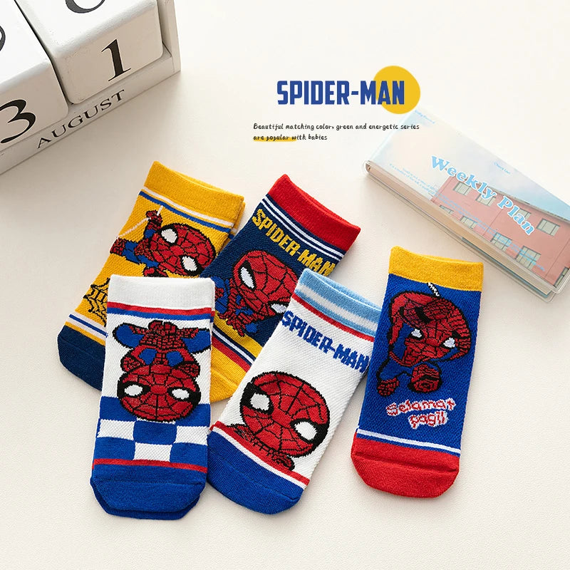 Superhero Themed Children's Socks Bundle - Set of 5 Pairs for Boys 1-12Y  Our Lum   