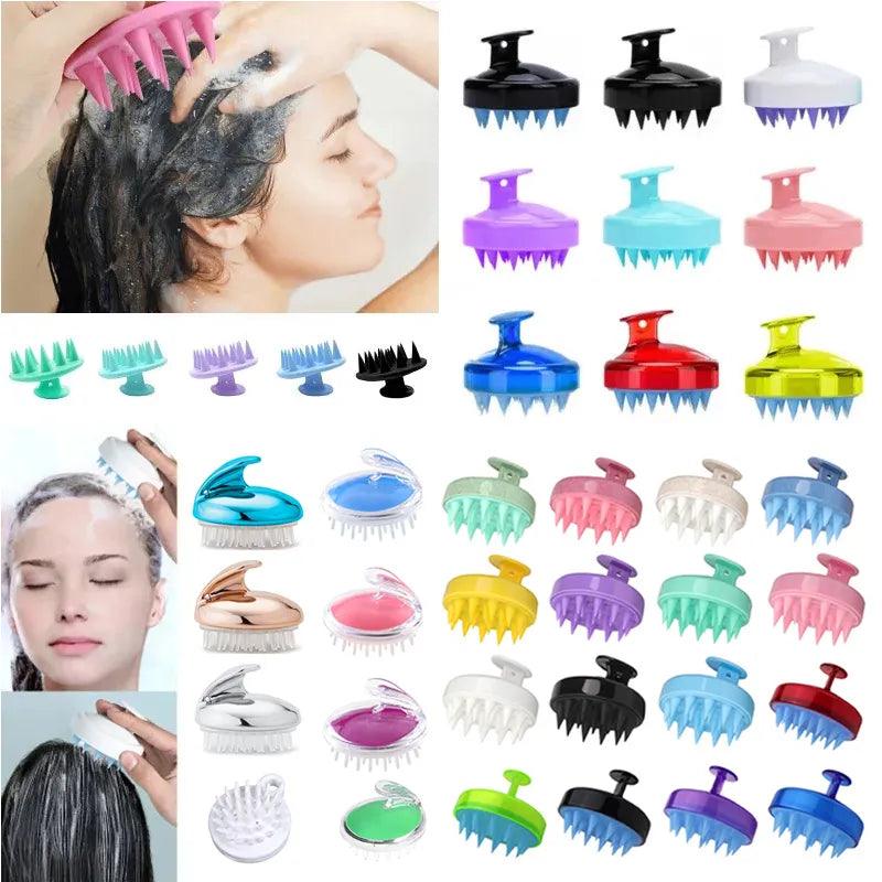 Portable Silicone Shampoo Brush Soft Scalp Massage Brush Hair Washing Comb Shower Washing Bath Brush Hair Care Styling Tool  ourlum.com   