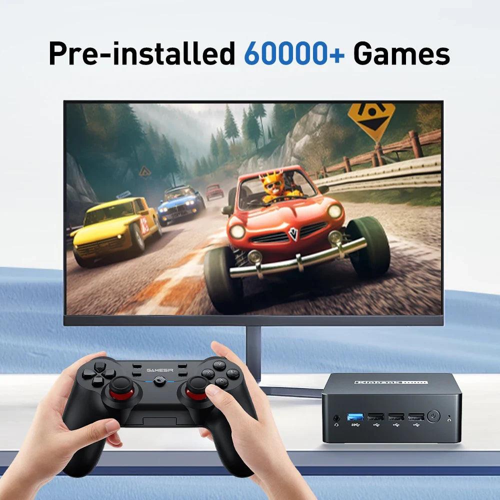 KINHANK Super Console X Intel N100 Windows 11 60000 Games for DC/SS 50 Emulators Support 3D Video Games Game Player Gift for Kid  ourlum.com   