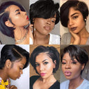 Short Pixie Cut Lace Front Wig Brazilian Human Hair Bob