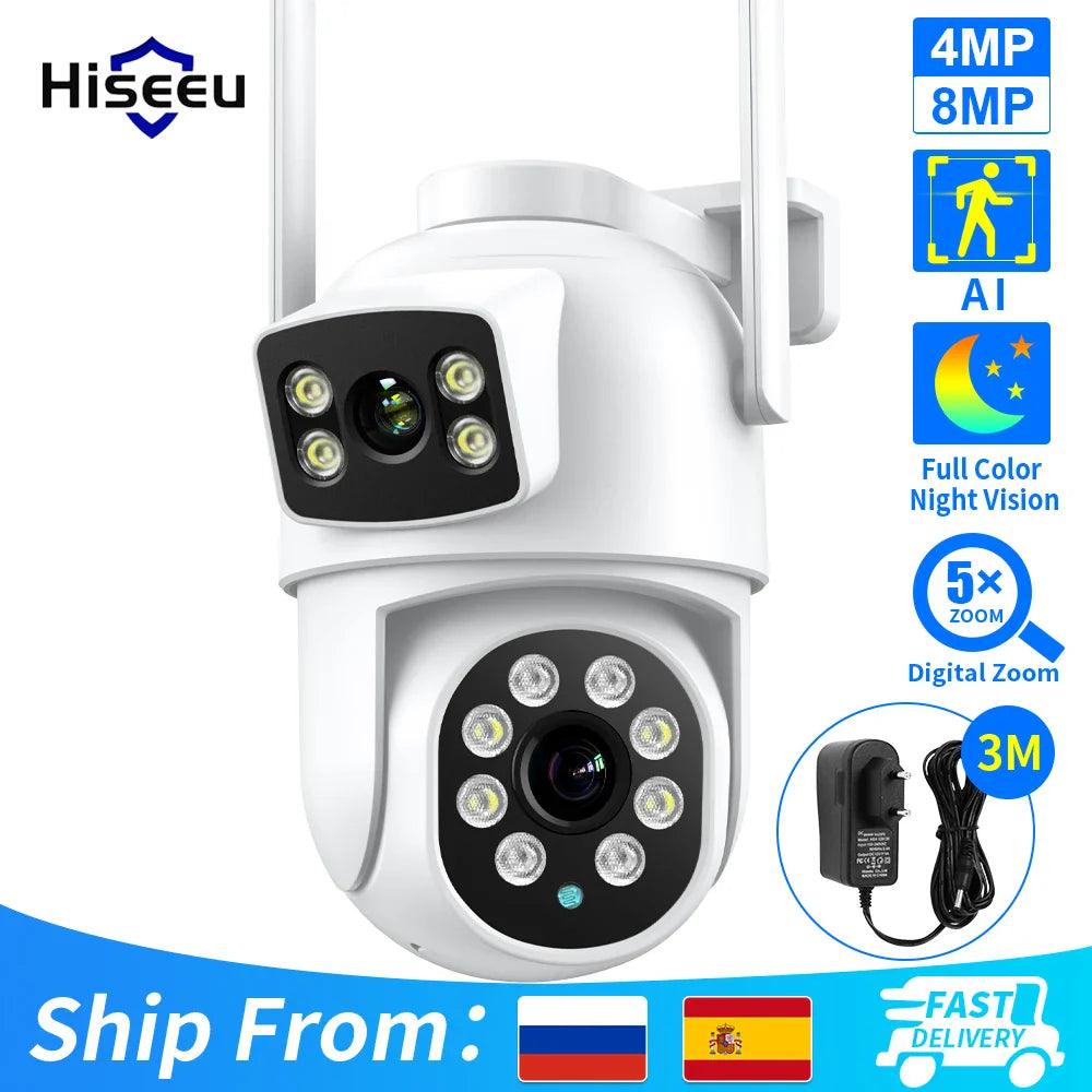 Hiseeu Smart Surveillance Camera: Enhanced Security with AI Technology  ourlum.com 4MP NO SD Card EU plug CHINA