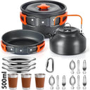 Lightweight Aluminum Camping Cookware Set for Outdoor Use