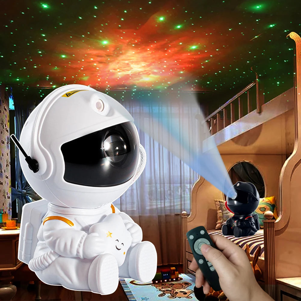 Astronaut Led Galaxy Projector Night Lights Sky Laser Star Nebula Projection Desk Lamps For Bedroom Decoration Atmospher Light
