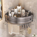 Vacuum Suction Cup Bathroom Shelf Wall Mounted Aluminum Organizer