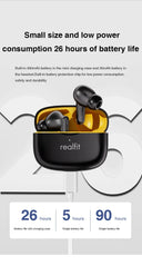 Realfit F3 ANC Bluetooth Earphones HIFI Stereo Superb Bass